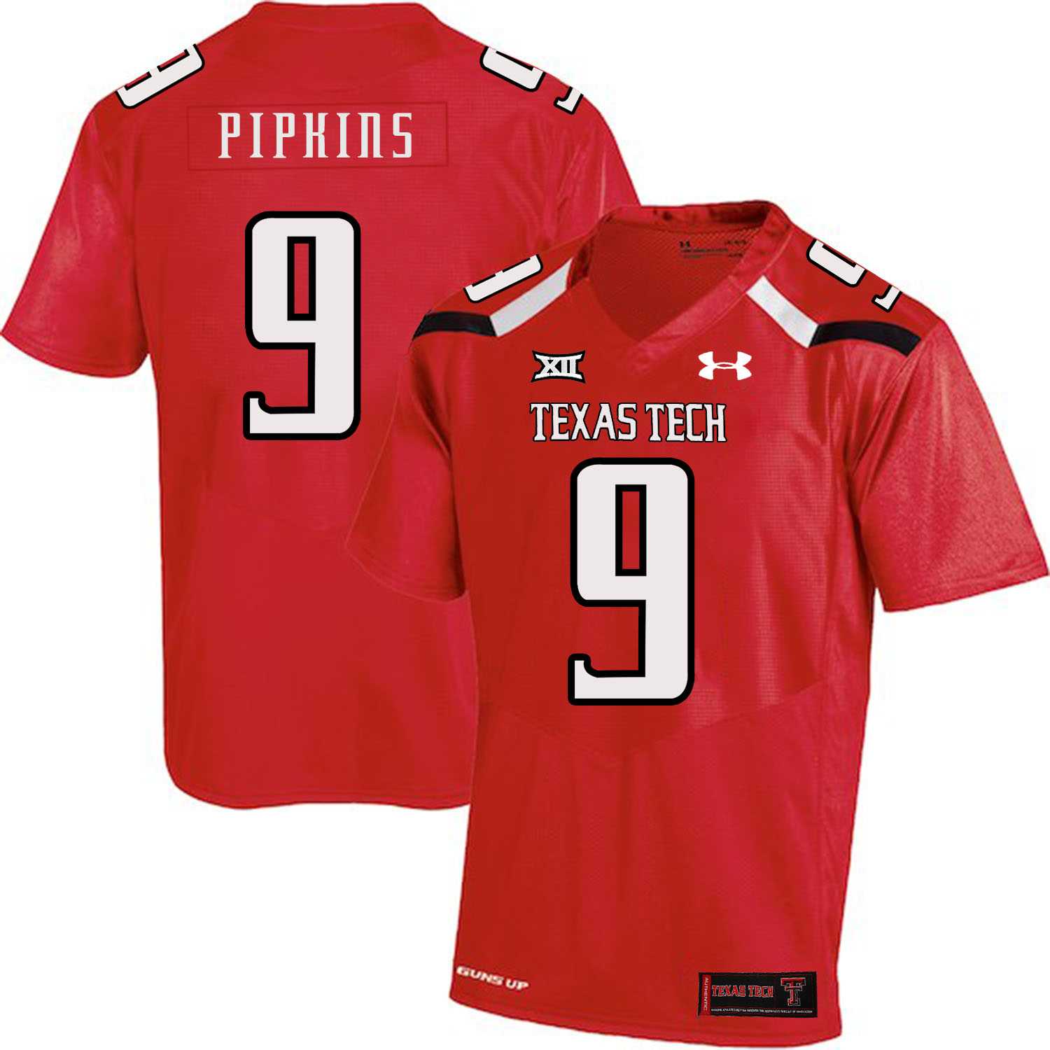 Texas Tech Red Raiders #9 Ondre Pipkins Red College Football Jersey